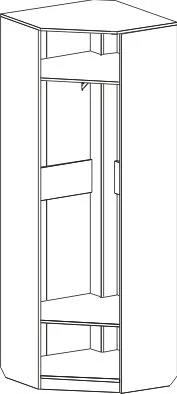Шкаф угловой Элана гостиная Бодега Белая